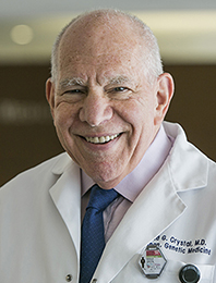 Ronald Crystal, MD, is Chairman of the Department of Genetic Medicine and the Bruce Webster Professor of Internal Medicine at Weill Cornell Medicine in New York, attending physician at New York-Presbyterian/Weill Cornell Medical Center, and co-senior author of the QChip population health screening study.