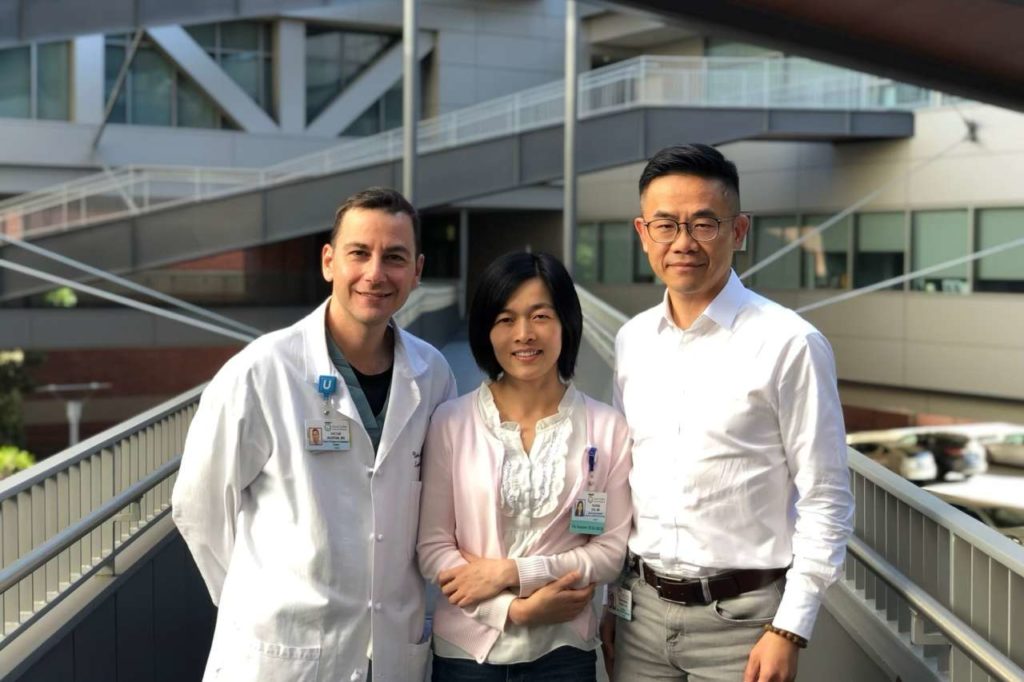 Yazhen Zhu, co-director of the liquid biopsy laboratory at UCLA
Vatche Agopian, MD (left), Director, Dumont-UCLA Liver Cancer Center; Yazhen Zhu, MD, PhD (center), co-director of the liquid biopsy laboratory at UCLA; and Hsian-Rong Tseng, PhD (right), of the UCLA Jonsson Comprehensive Cancer Center are among those credited with a new liquid biopsy for primary liver cancer. By UCLA Health